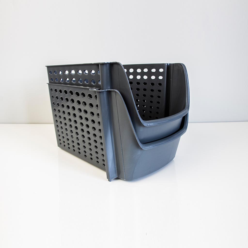 Produced DecoBella storage organisers stacked together
