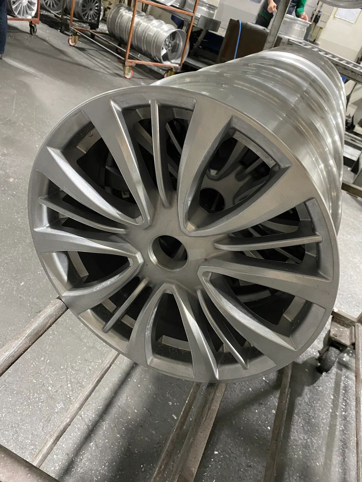 Manufactured Kormetal alloy wheels showing the designed spoke and surface language
