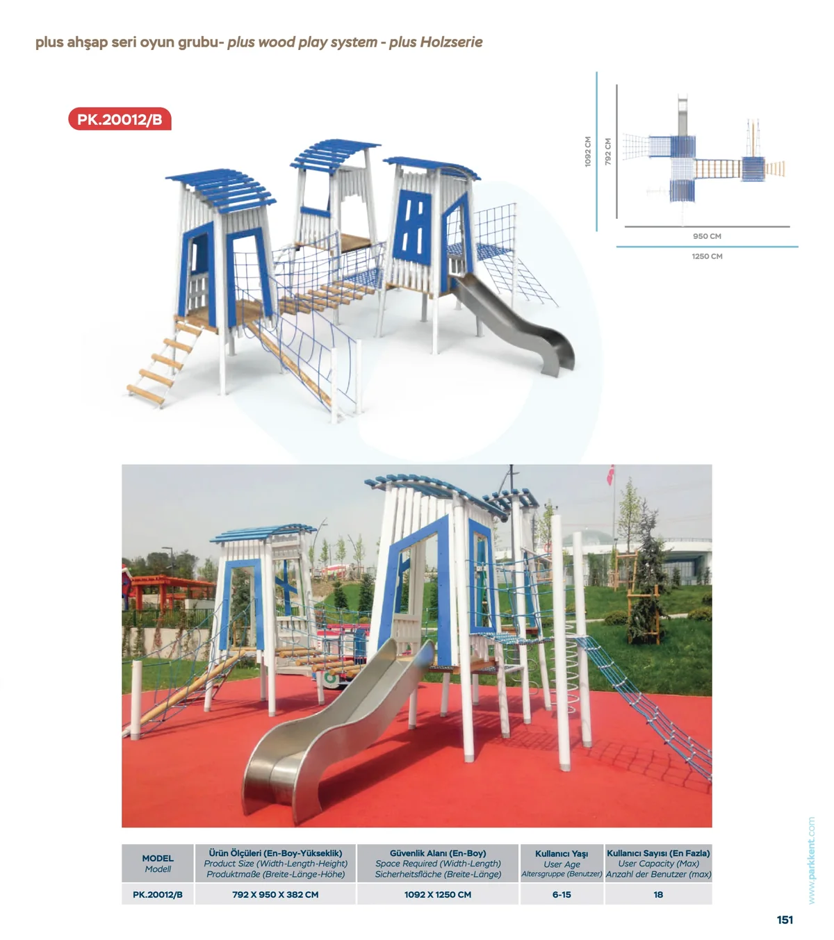 Park Kent catalogue page for the Bodrum play system