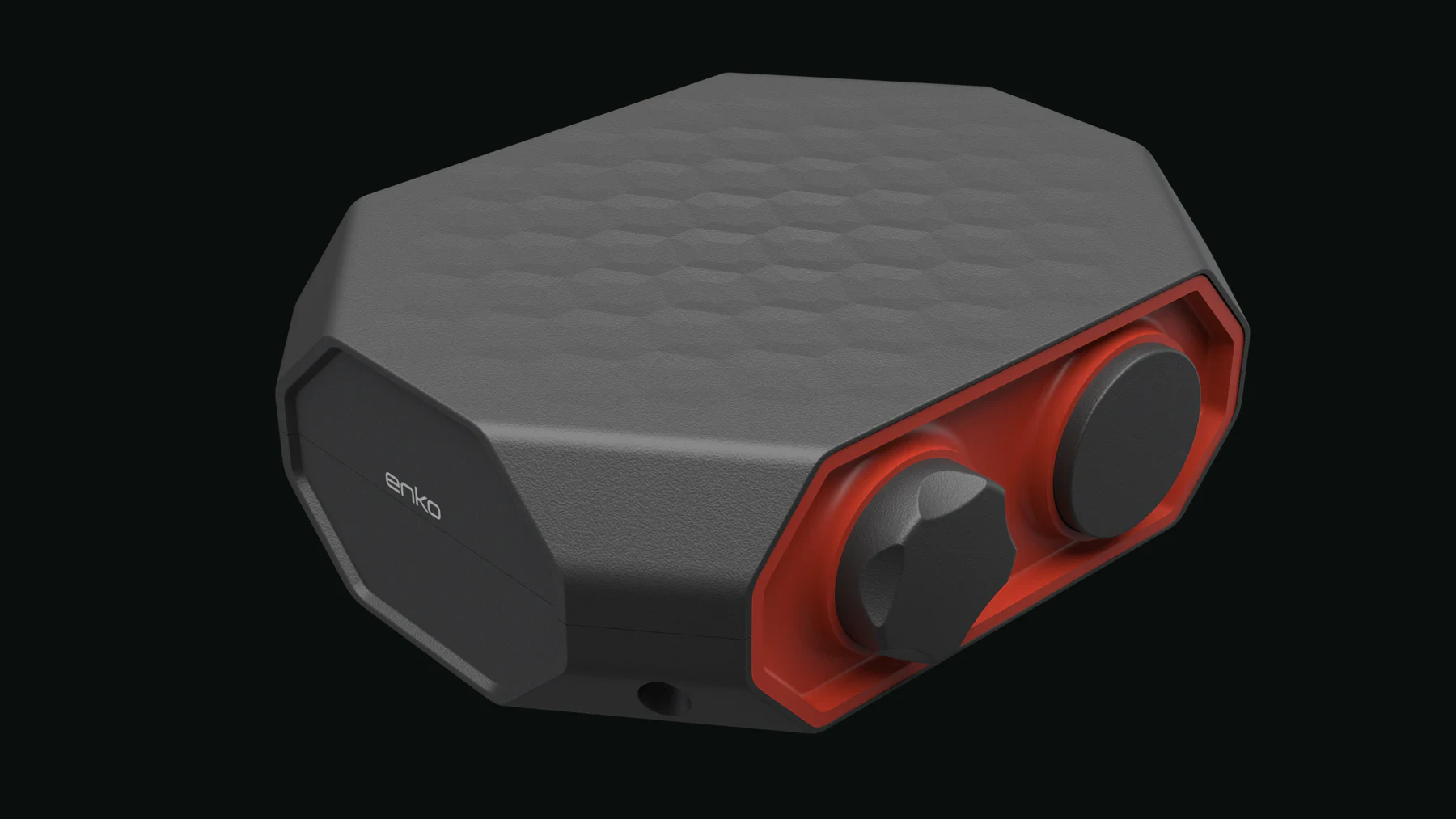 Enko Valent sensor with graphite enclosure, cellular top surface and red service panel